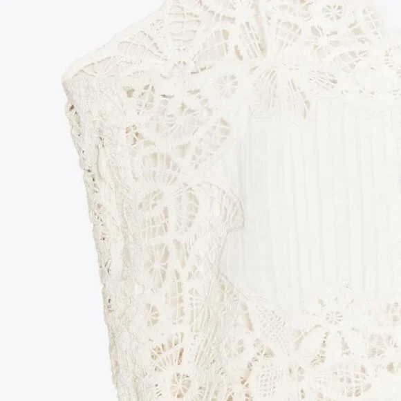 NWT ZARA ZW COLLECTION EMBROIDERED DRESS S, L - Picture 7 of 9